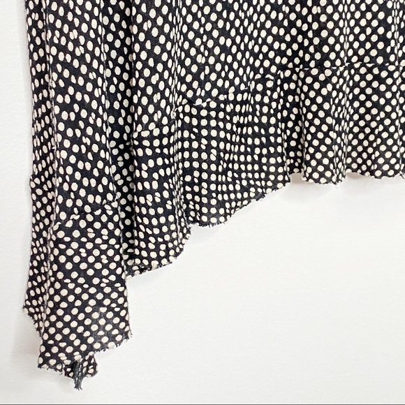 ANTHROPOLOGIE WESTON WEAR Black & Cream Dot Top XS - Picture 7 of 15